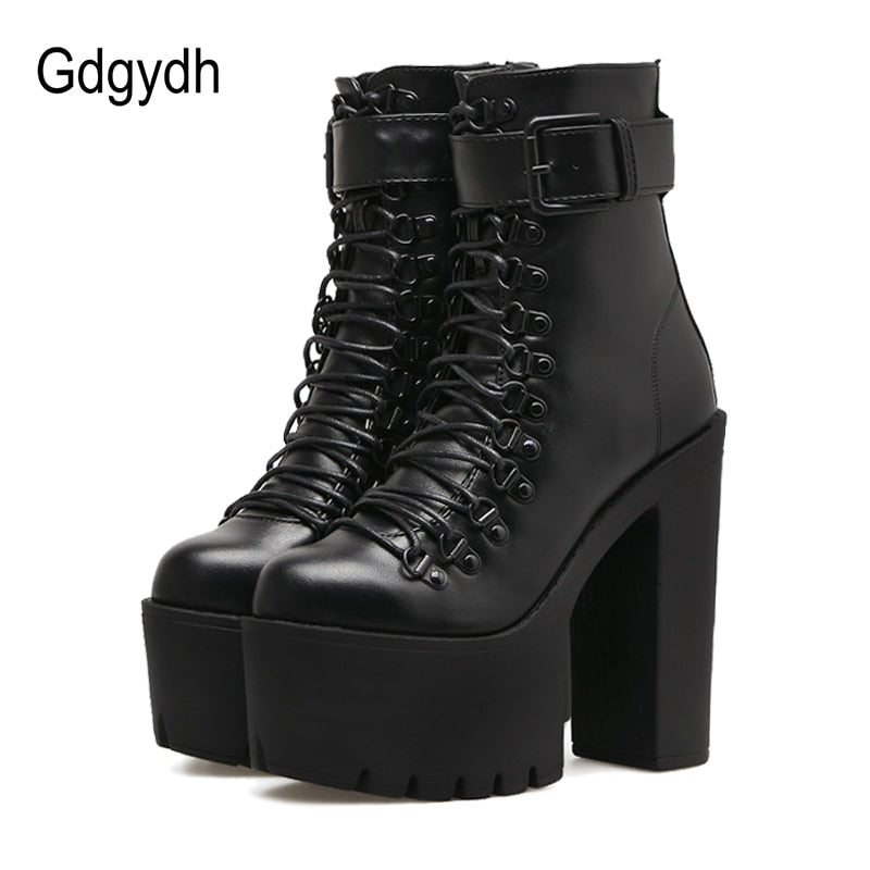 Gdgydh Fashion Motorcycle Boots Women
