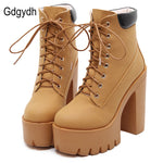 Gdgydh Fashion Spring Autumn Platform Ankle Boots