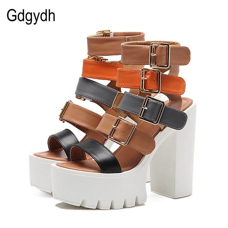 Gdgydh Women Sandals High Heels 2019 New Summer Fashion