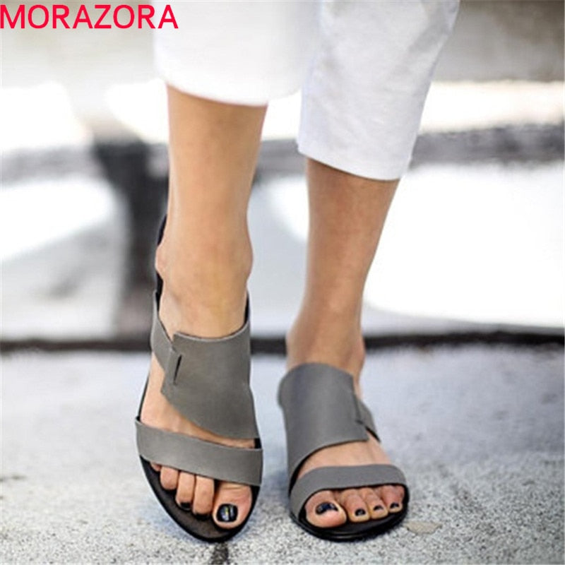 MORAZORA 2019 New explosions women sandals
